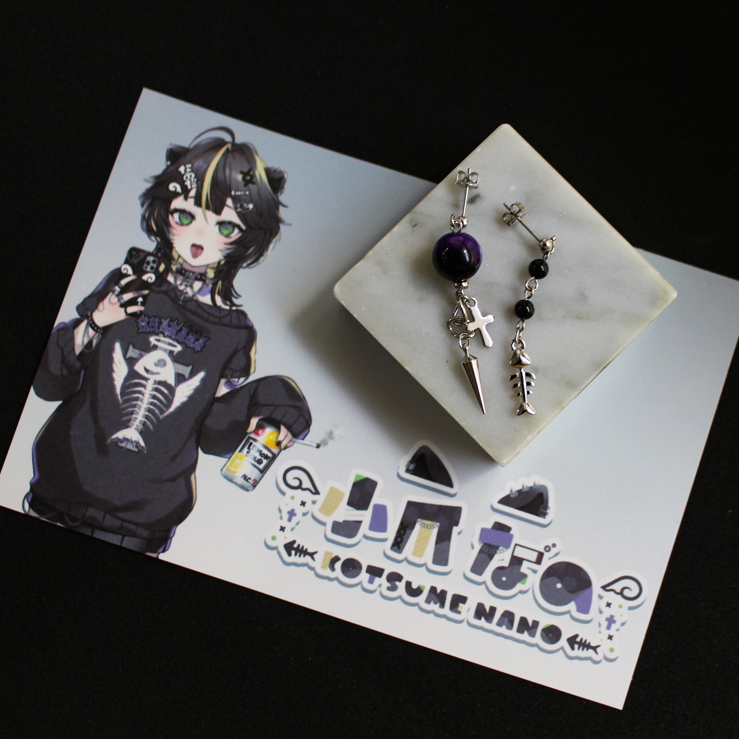 【小爪なの】地雷系Ver.イメージピアス/イヤリング