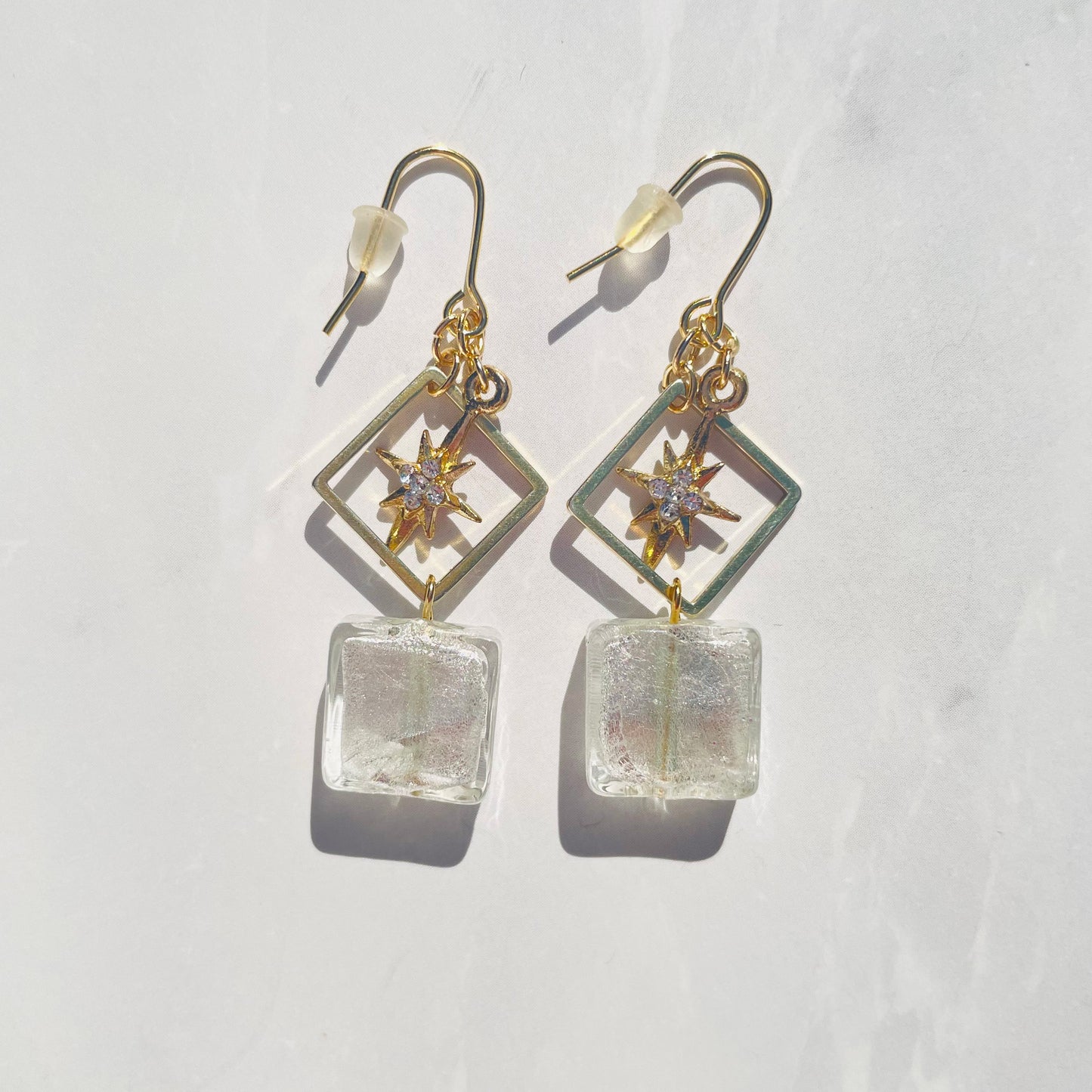 イメージチャーム&ベネチアガラス ドロップピアス/イヤリング