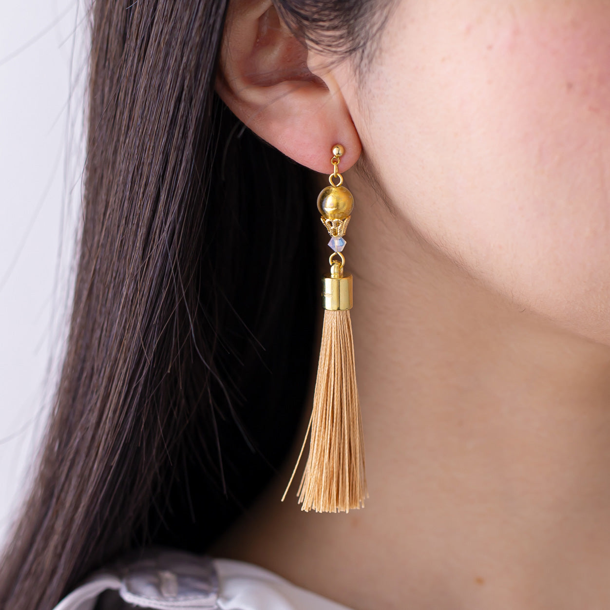 概念アクセサリー】タッセルドロップピアス/イヤリング〜piacetto