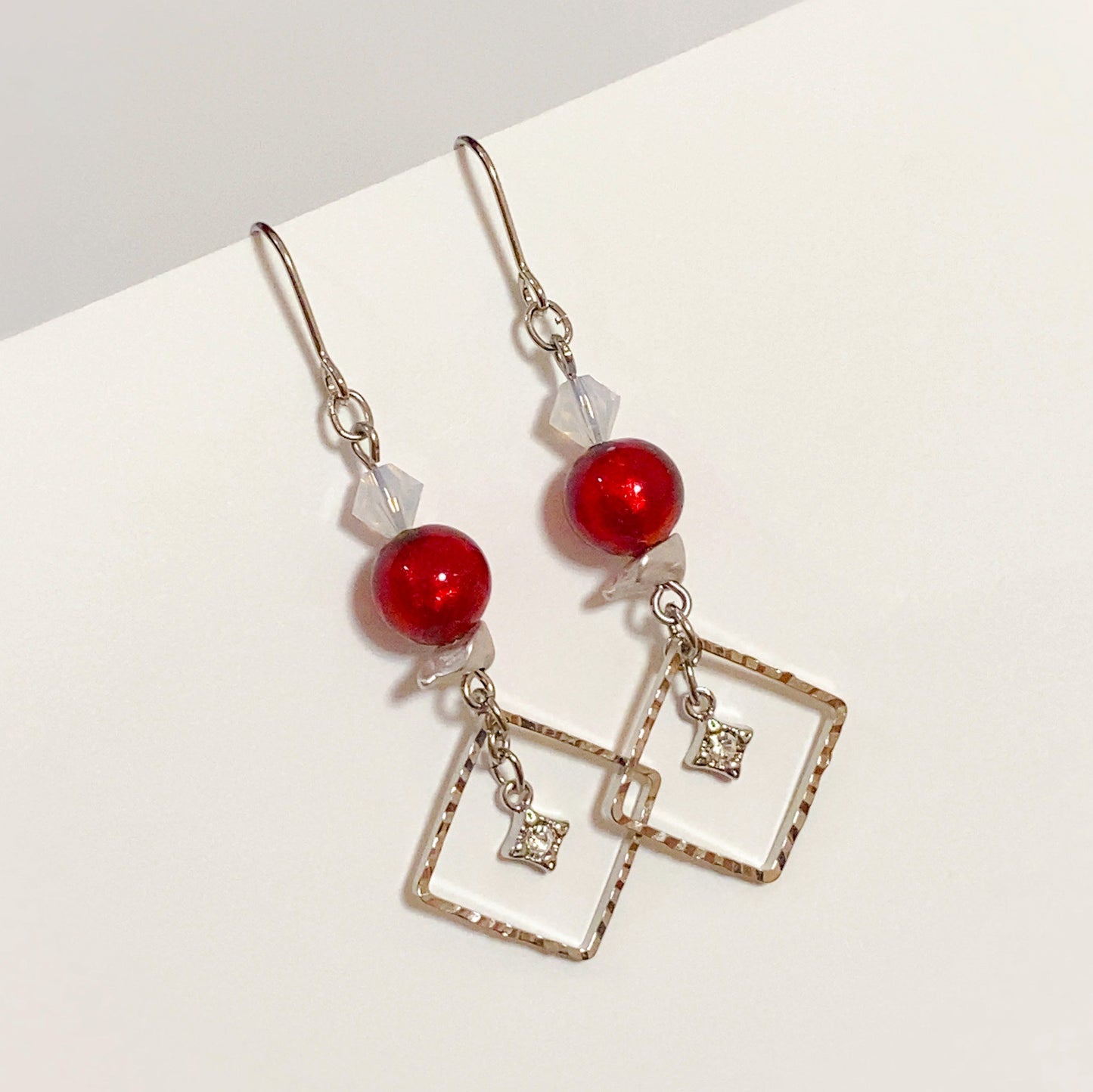 イメージチャーム&ベネチアガラス ドロップピアス/イヤリング