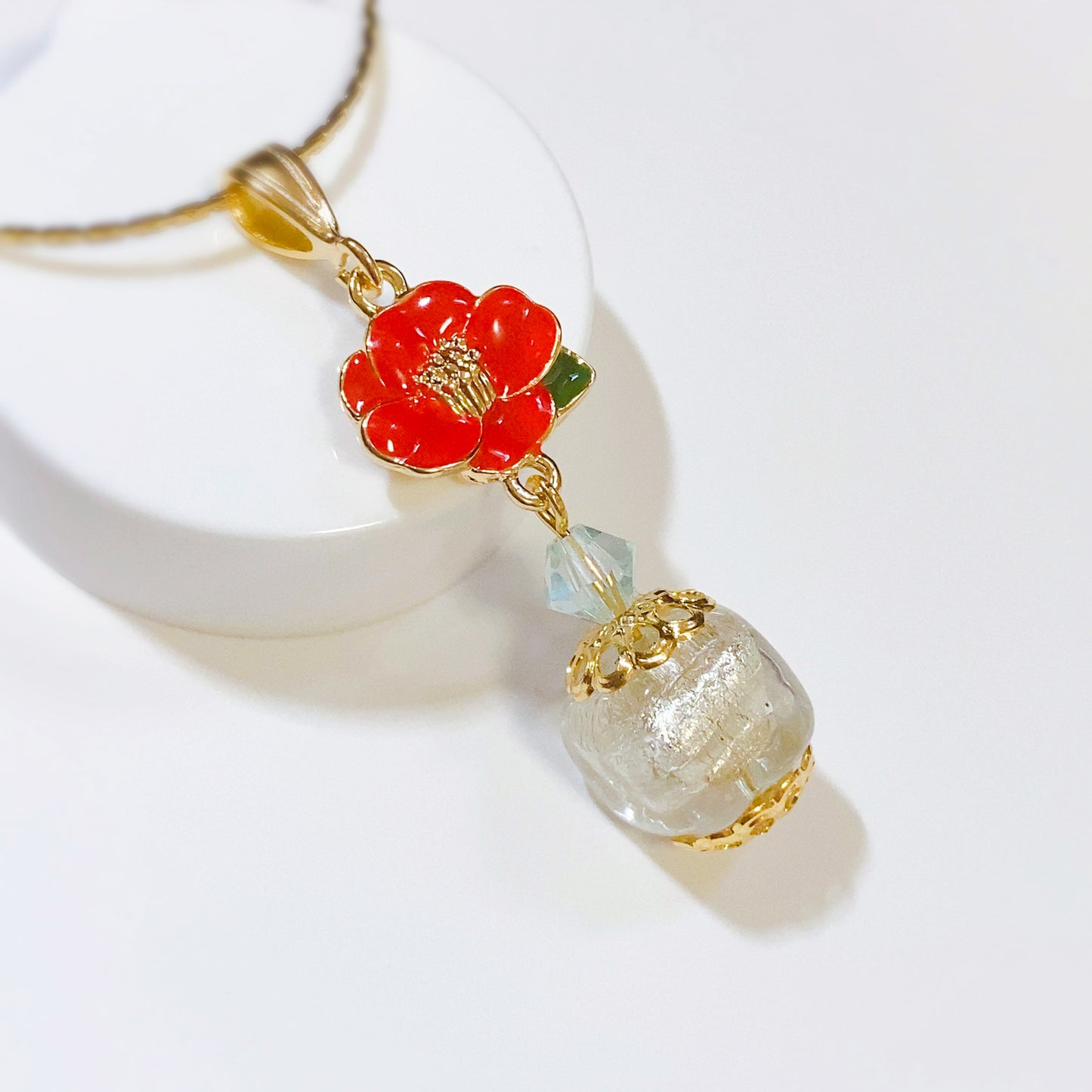 ベネチアガラス&イメージチャーム ネックレス