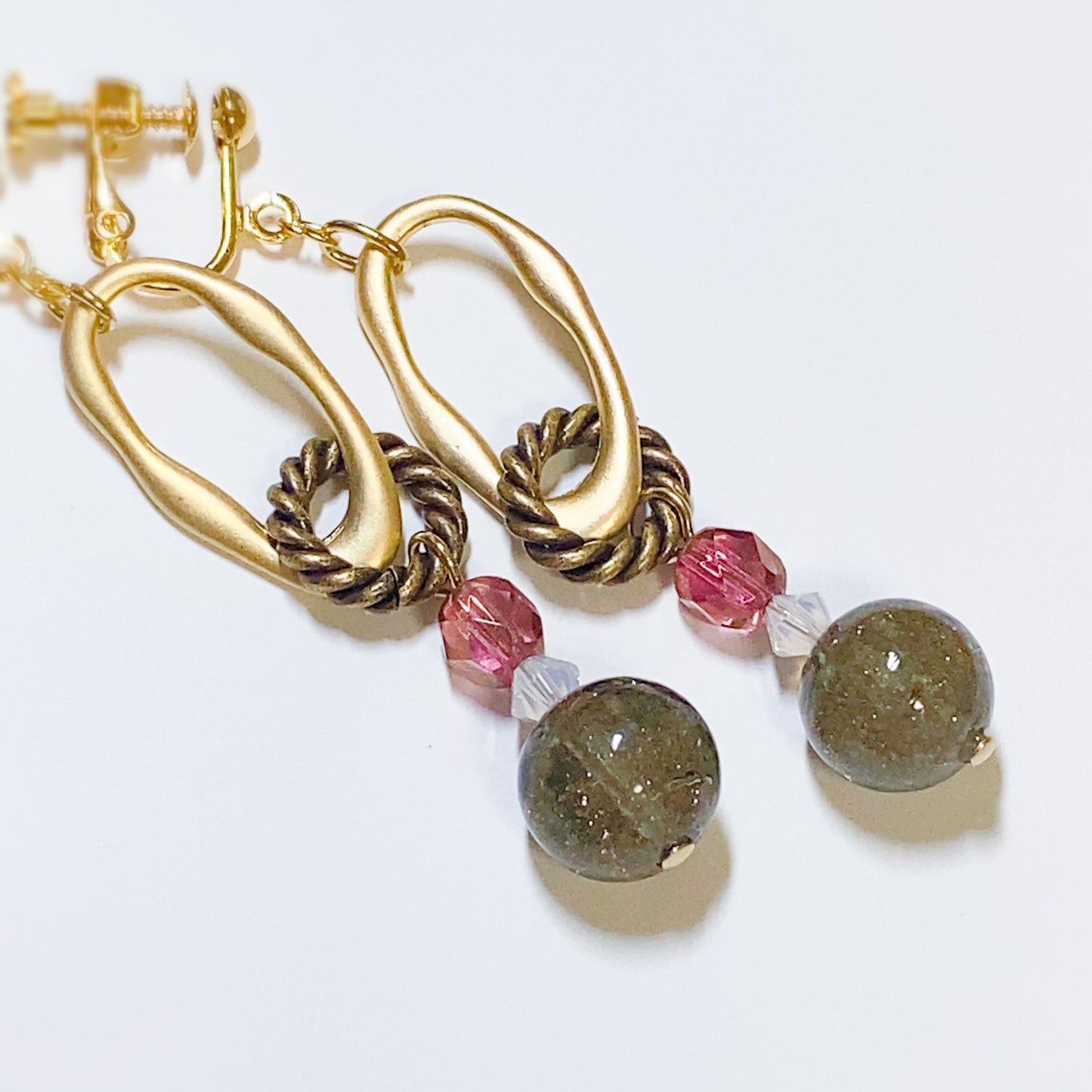 イメージチャーム&ベネチアガラス ドロップピアス/イヤリング