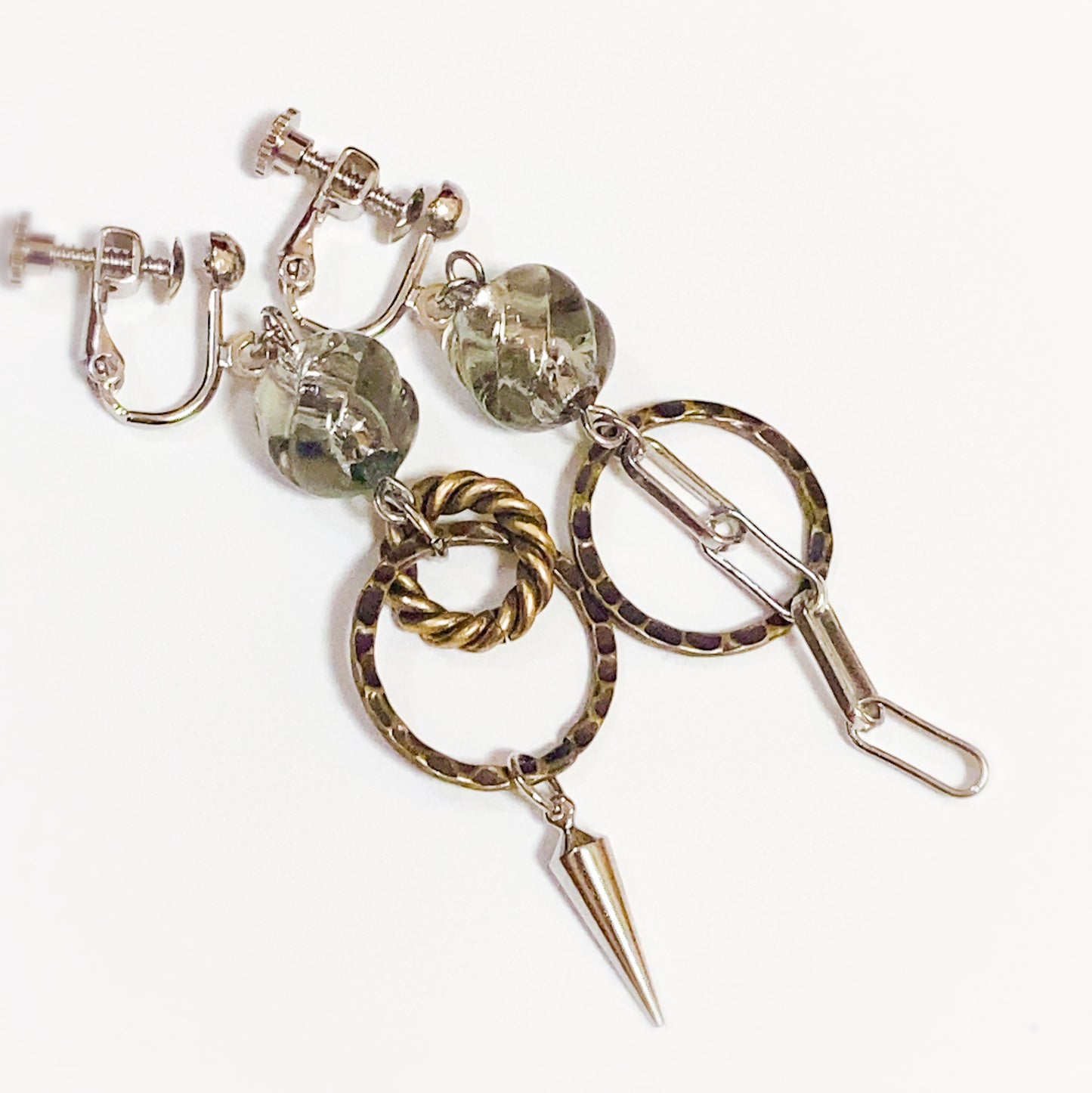 イメージチャーム&ベネチアガラス ドロップピアス/イヤリング