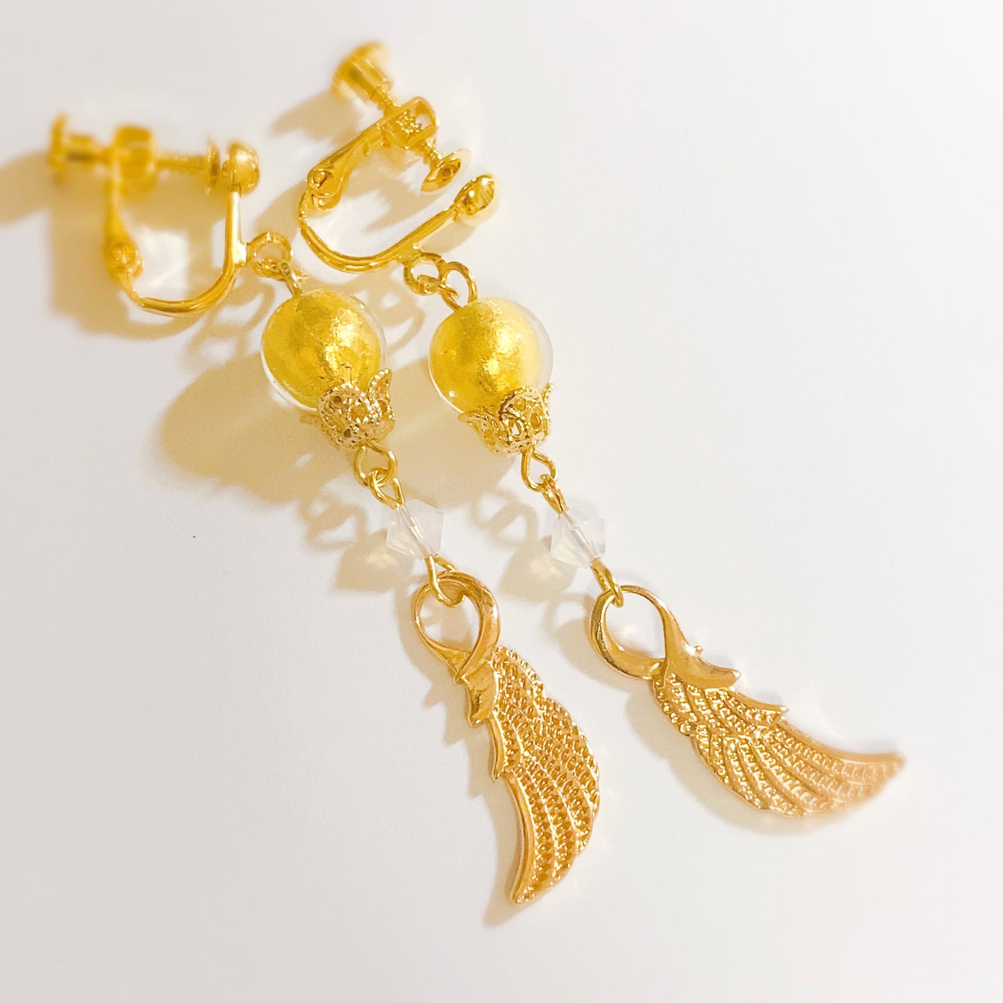 イメージチャーム&ベネチアガラス ドロップピアス/イヤリング