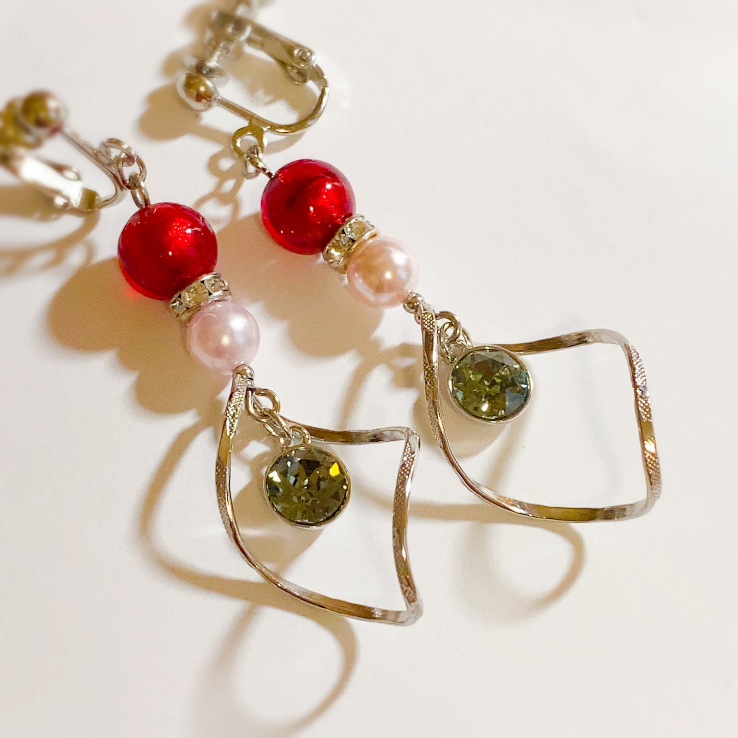 イメージチャーム&ベネチアガラス ドロップピアス/イヤリング